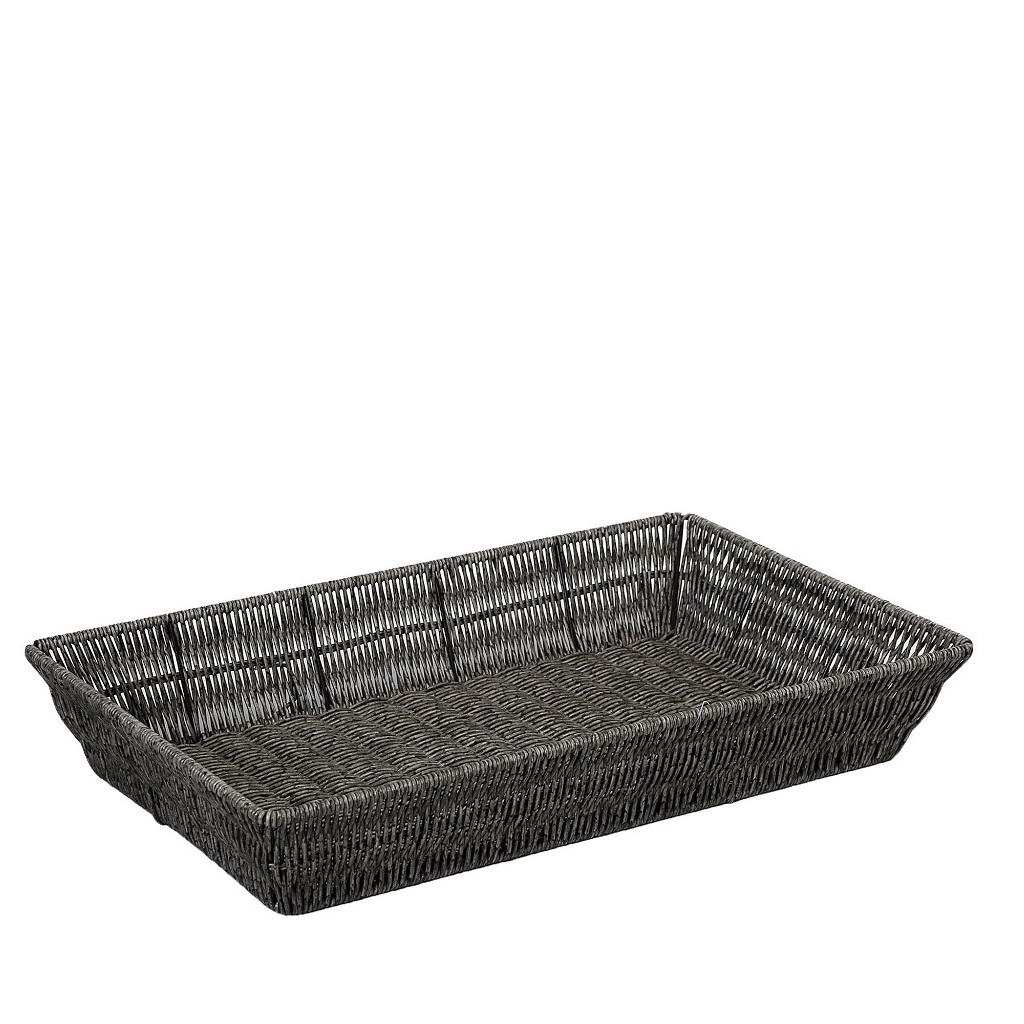 ΚΑΛΑΘΙ SYNTH. RATTAN GN1/1 ΓΚΡΙ 53Χ32,5Χ9ΕΚ  (smA) KOD219