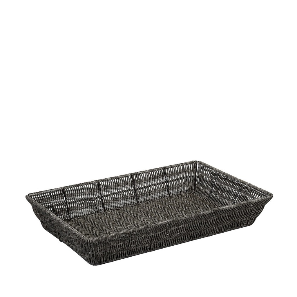 ΚΑΛΑΘΙ SYNTH. RATTAN GN1/2 ΓΚΡΙ 32,5Χ26,5Χ10ΕΚ  (smA) KOD221