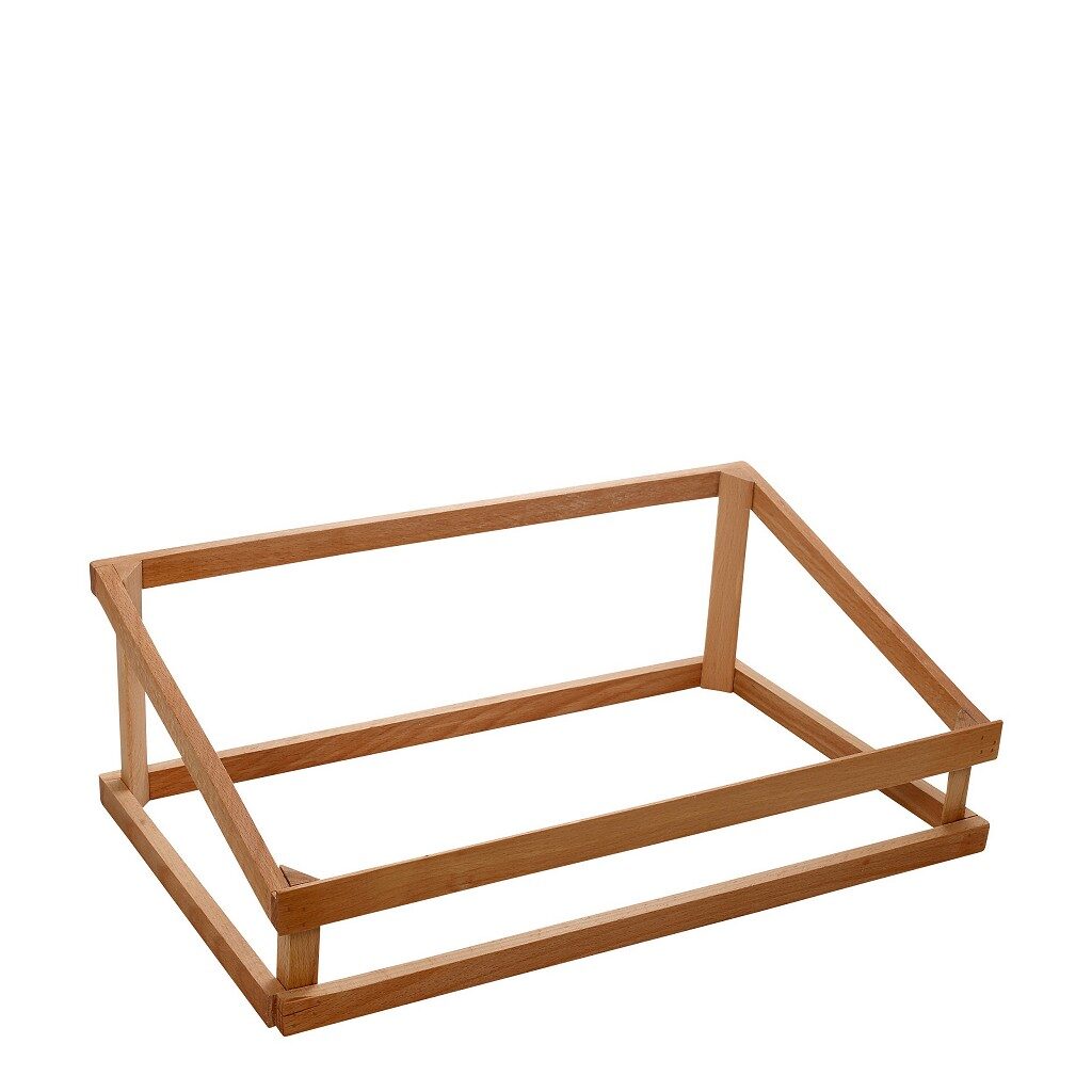 WOOD-WELL ΒΑΣΗ ΛΟΞΗ ΞΥΛΙΝΗ ΓΙΑ ΚΑΦΑΣΙΑ GN1/1 32,50Χ53,50Χ18/10ΕΚ (smA) KOP206