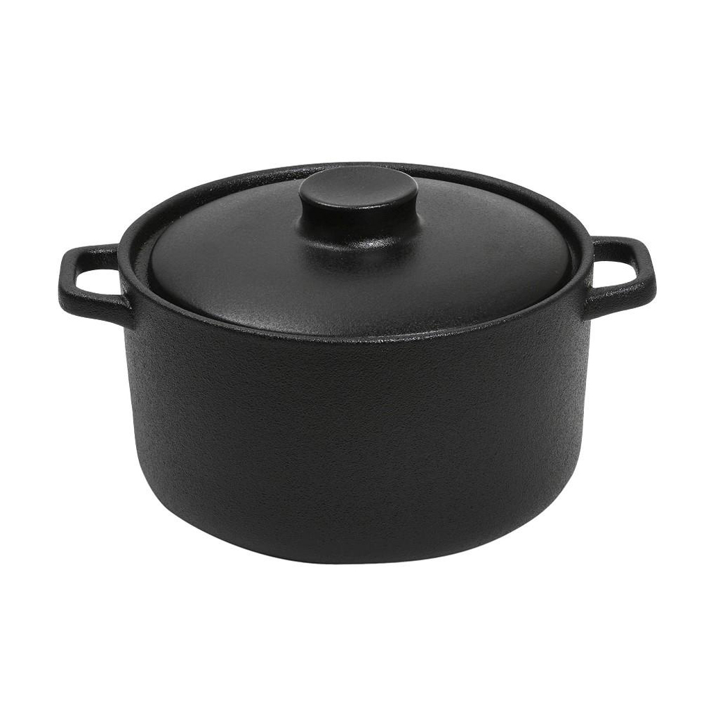 LAVA ΚΑΤΣΑΡΟΛΑ STONEWARE ΜΑΥΡΗ 2500ML D: 21 H: 15CM NOL101