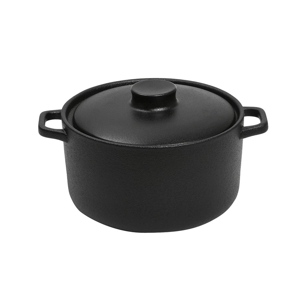 LAVA ΚΑΤΣΑΡΟΛΑ STONEWARE ΜΑΥΡΗ 1300ML D: 17 H: 12.5CM NOL102