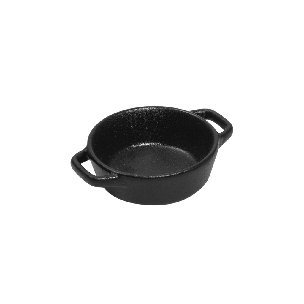 LAVA ΣΑΓΑΝΑΚΙ ΣΤΡΟΓΓ. STONEWARE ΜΑΥΡΟ D: 9 H: 3CM NOL112K6