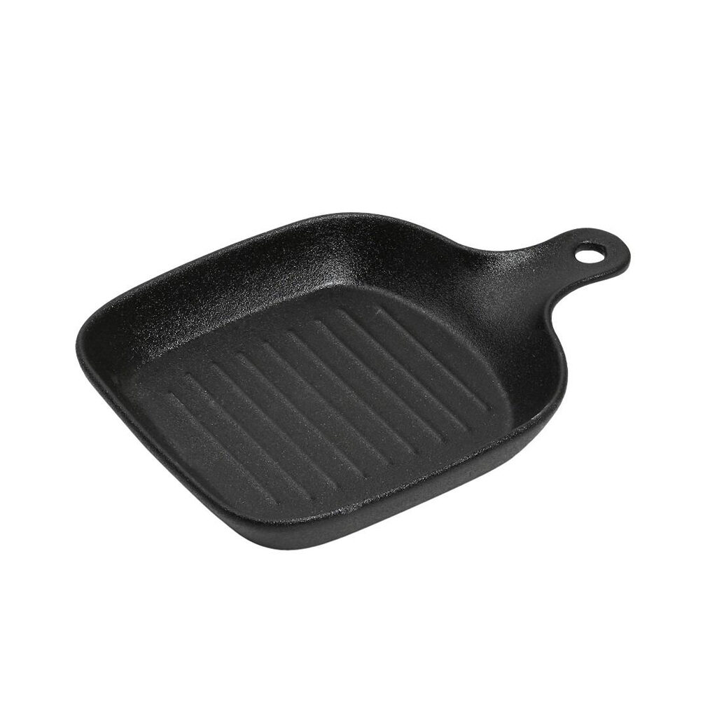 LAVA ΤΗΓΑΝΑΚΙ ΤΕΤΡ. STONEWARE ΜΑΥΡΟ L: 16 H 3CM NOL124K2
