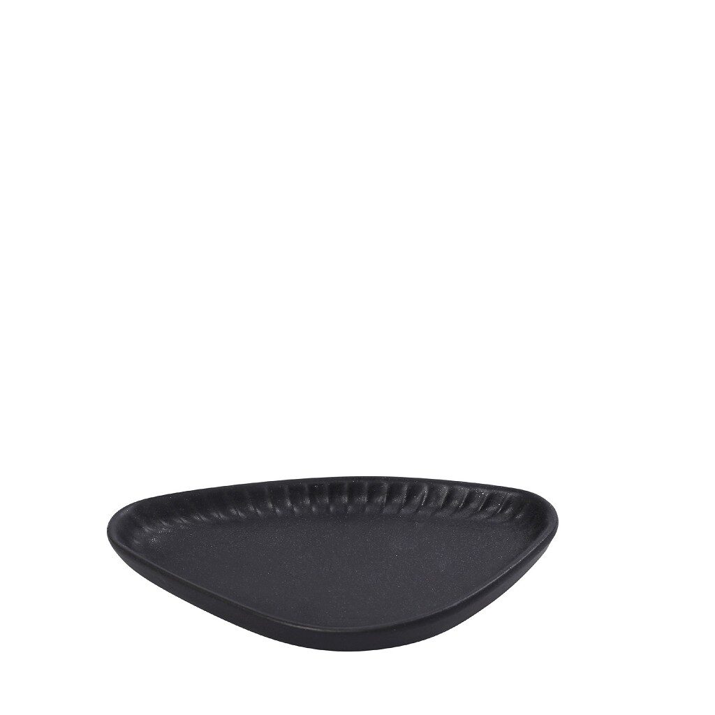 DIS. GOBI BLACK SAND HANDMADE ΠΙΑΤΑΚΙ ΤΡΙΓΩΝ. ΜΑΥΡΟ ΜΑΤ 17,5Χ9,5Χ2,3ΕΚ OW2047K6