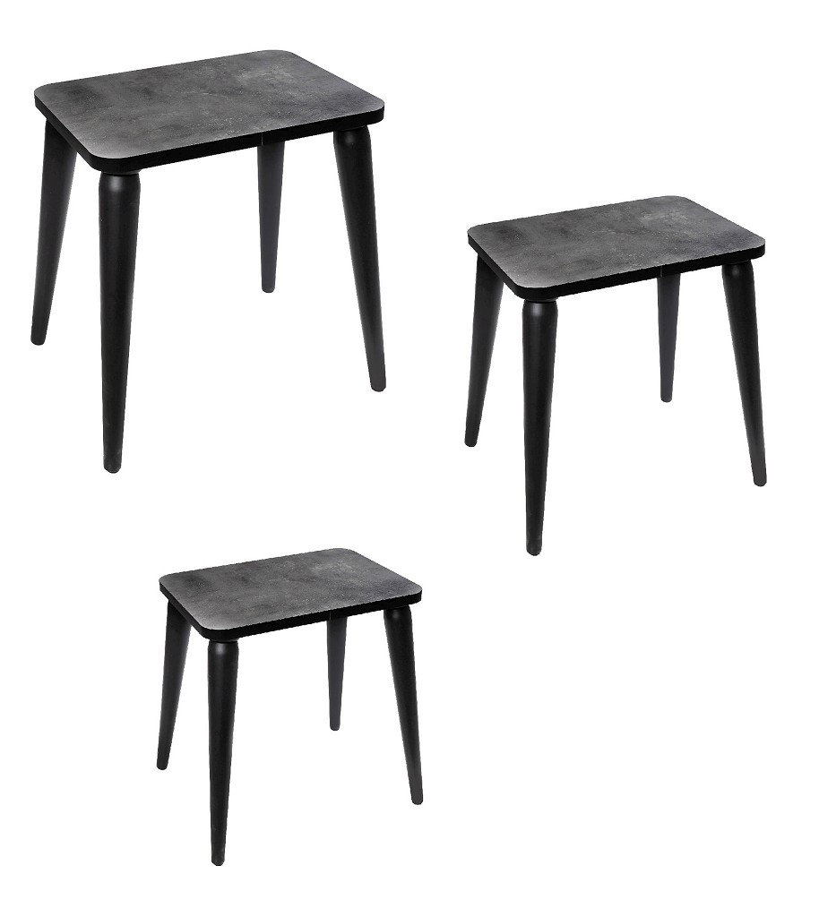 ΤΡΑΠΕΖΑΚΙ ΟΡΘΟΓ. SET/3 ΓΚΡΙ MDF 60-45-30ΕΚ SOY105