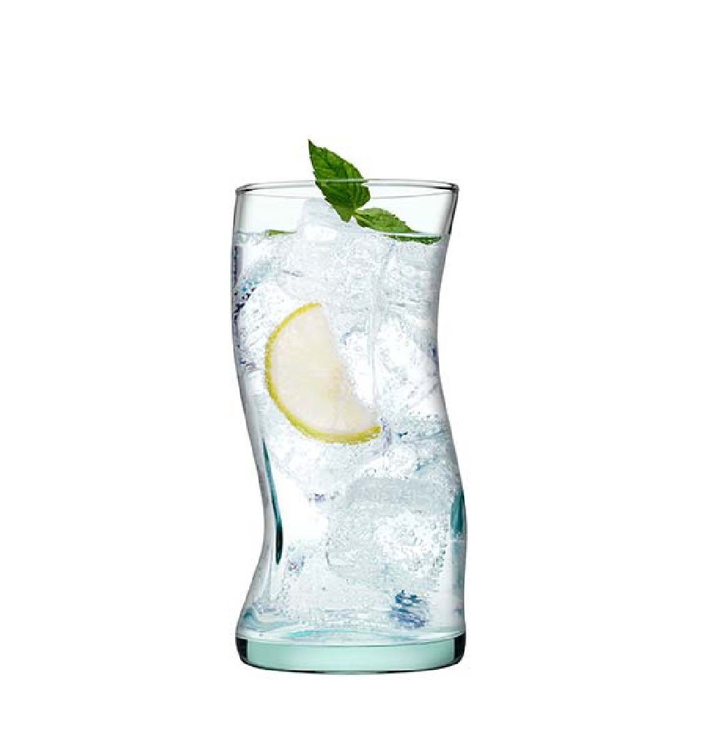 DIS. AMORF LONG DRINK 440CC H: 15 D: 7CM MADE OF RECYCLED GLASS P/840 GB4.OB24 SP420928K4