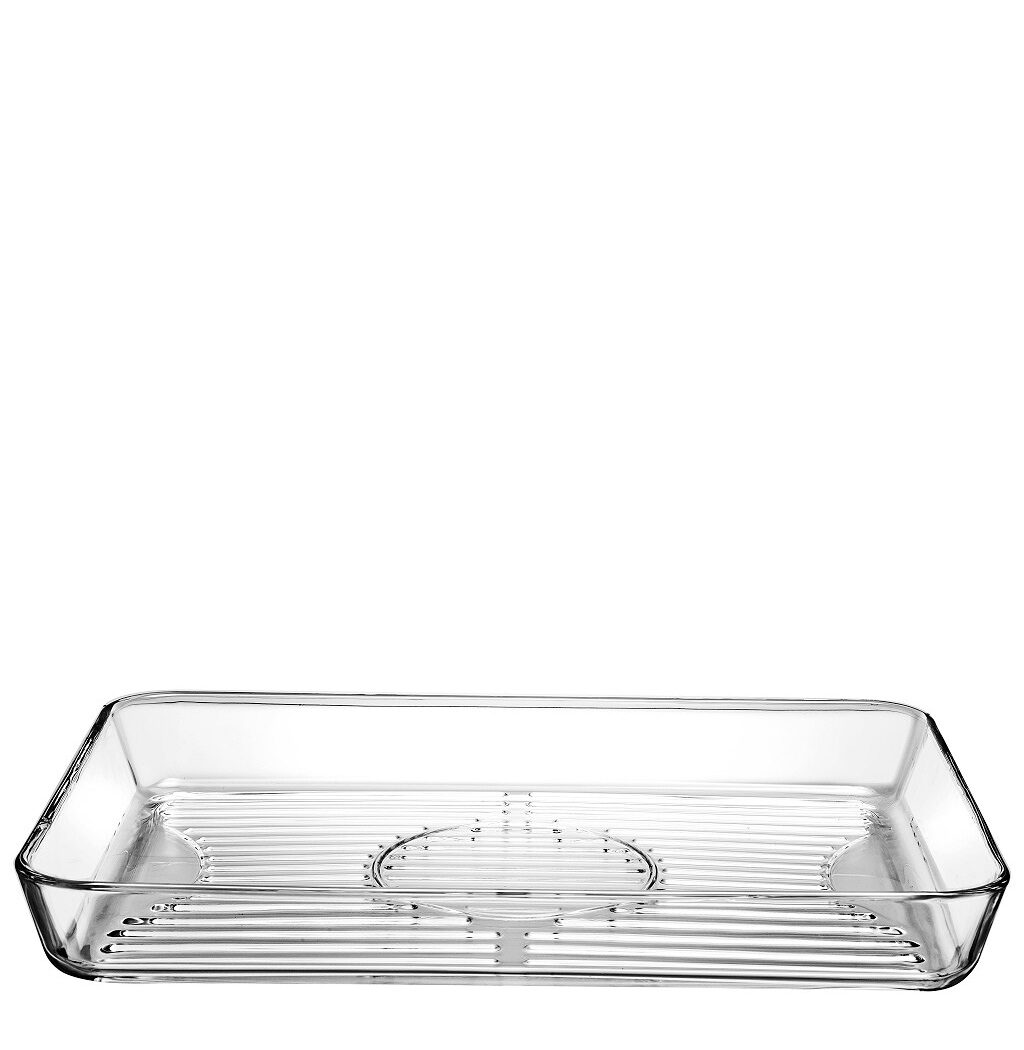 UP.OR. BORCAM  GRILL RECT. TRAY TEMPERED 40X27X5CM 3800CC P/144 GB1.OB6. SP59554G1