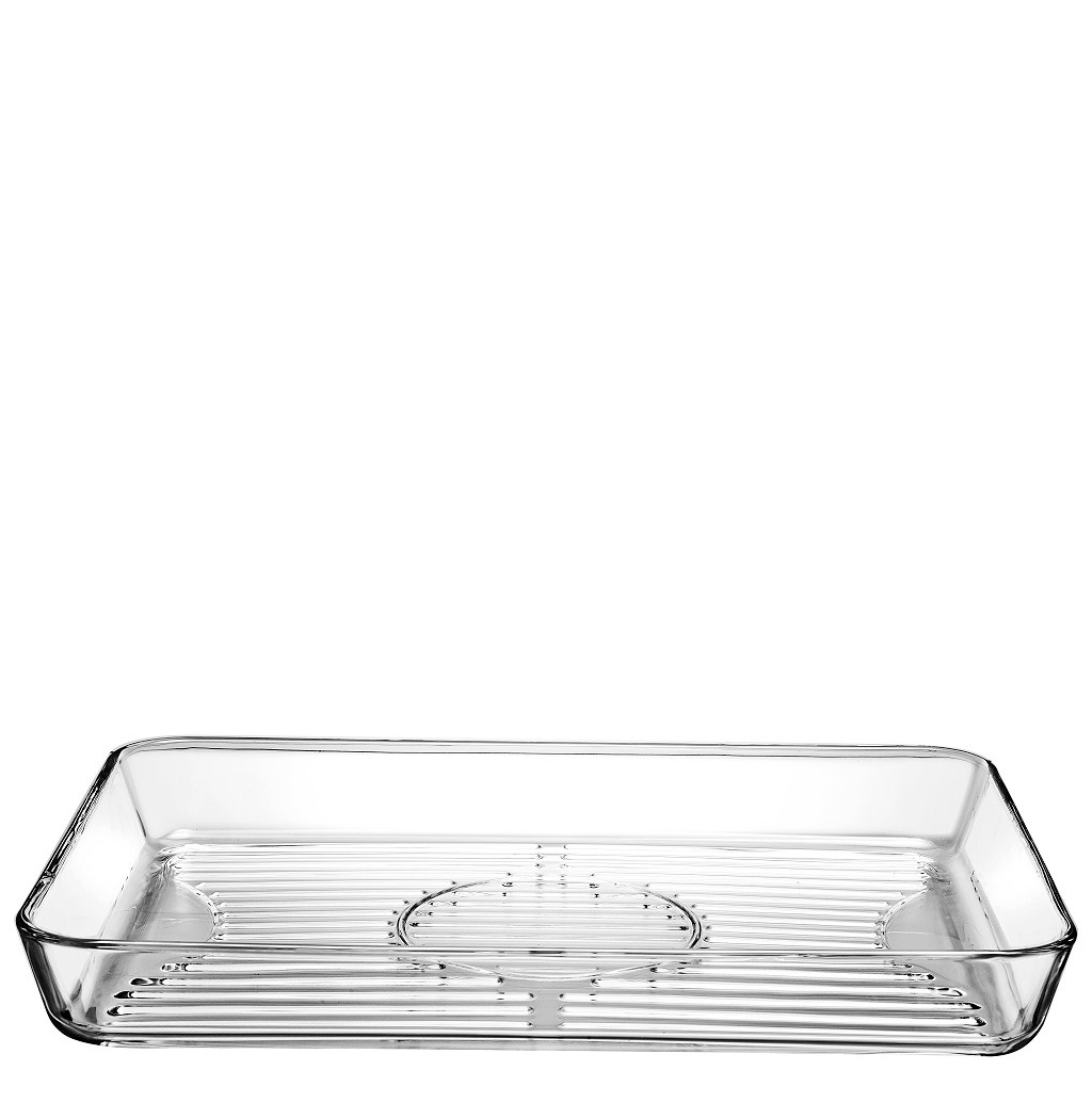 UP.OR. BORCAM GRILL RECT. TRAY TEMPERED 40X27X5CM 3800CC P/144 GB1.OB6. SP59554G1