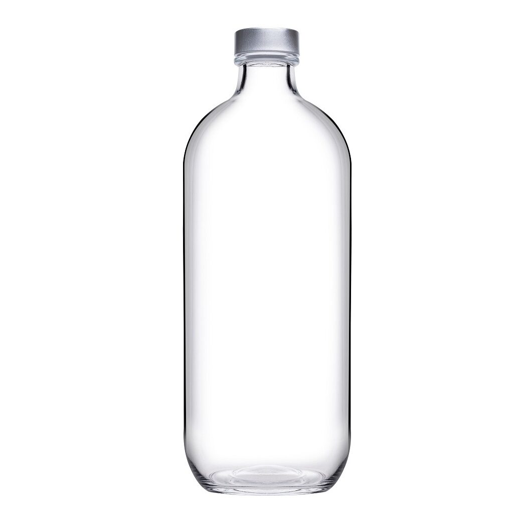 ICONIC BOTTLE W/ METAL LID 1100CC H: 25 D: 9,2 P/384 OB6/PR.BC. SP80356K6