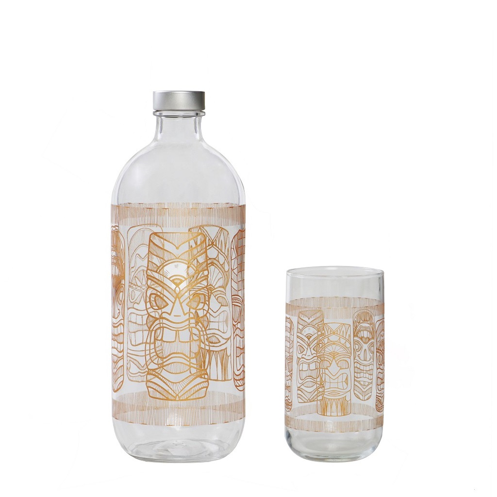 DIS. TIKI PARTY SET/5 BOTTLE 1100CC 4XGLASS 365CC P/128 GB1.OB4. SP96983