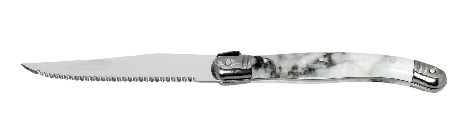 ANTIQUE CUT ΜΑΧΑΙΡΙ STEAK ΑΣΗΜΙ ΛΕΥΚΗ ΛΑΒΗ - NEW BLADE- SS420 1,5MM 23EK STK111K12