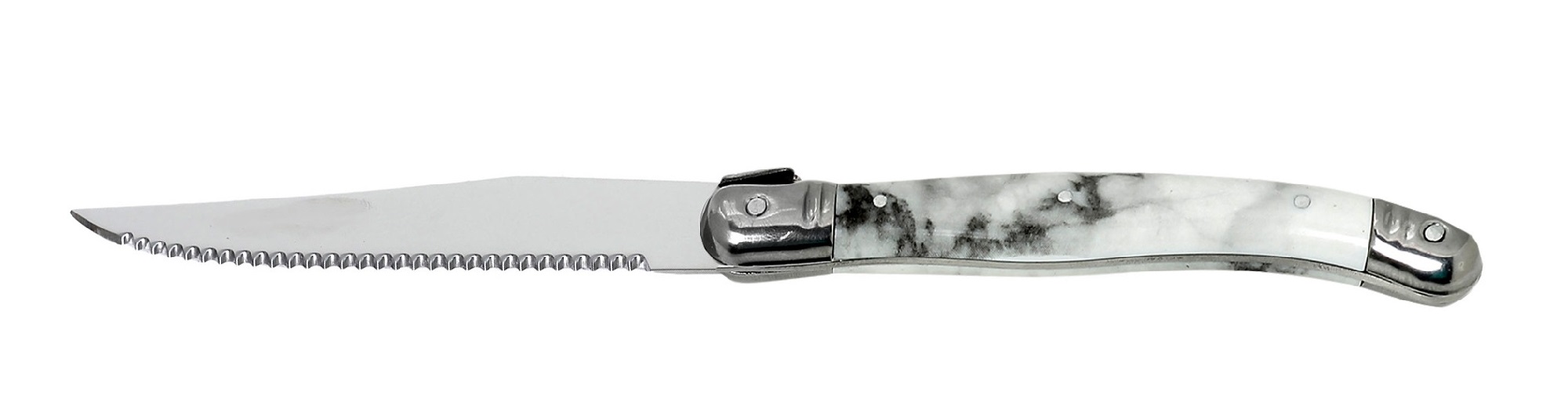 ANTIQUE CUT ΜΑΧΑΙΡΙ STEAK ΑΣΗΜΙ ΛΕΥΚΗ ΛΑΒΗ - NEW BLADE-  SS420 1,5MM 23EK STK111K12