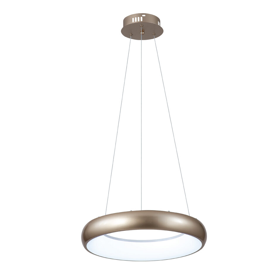 InLight Κρεμαστό φωτιστικό LED 24W 3CCT από χρυσαφί και λευκό ακρυλικό D:40cm (42024-B-Golden)