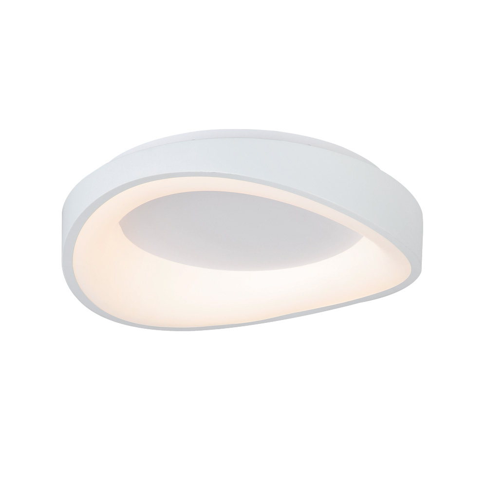 InLight Πλαφονιέρα οροφής LED 36W 3CCT (by tuya) από λευκό μέταλλο και ακρυλικό D:52cm (42033-White)