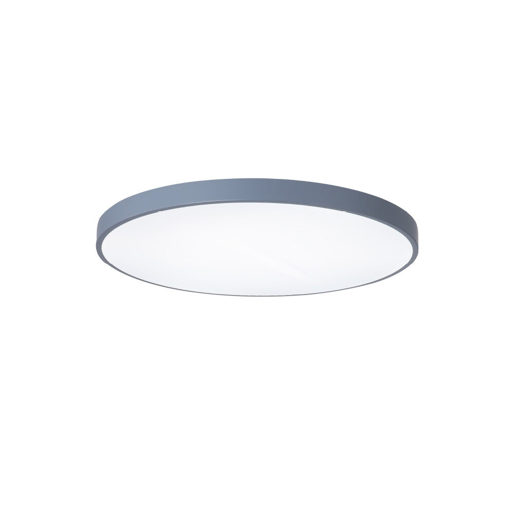 InLight Πλαφονιέρα οροφής LED 36W 3CCT (by switch on base) από γκρί μέταλλο και ακρυλικό D:60cm (42035-B-Gray)