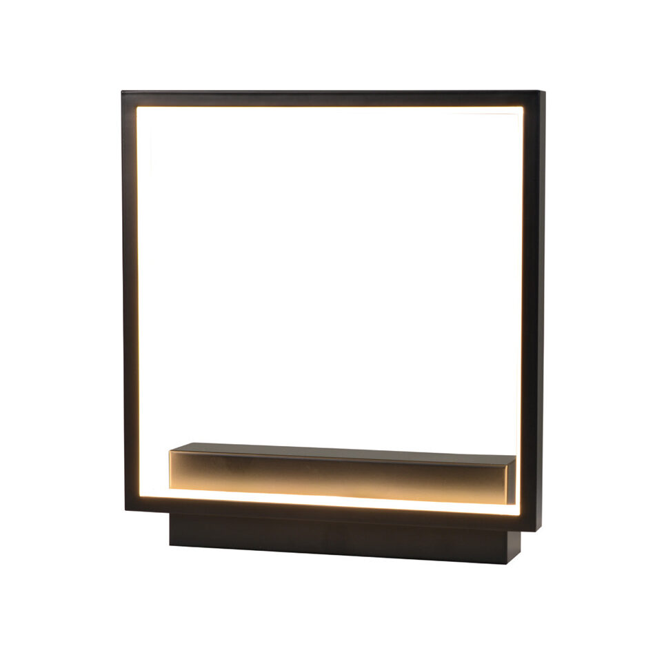 InLight Επιτοίχιο Φωτιστικό LED Μαύρο 16W – Τετράγωνο 25×25 cm 3000K (43034)