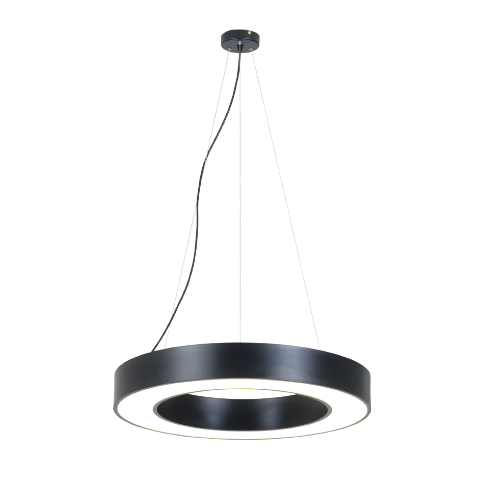 InLight Κρεμαστό φωτιστικό LED 70W 3000K σε μαύρη απόχρωση D:120cm (6041-120-BL)