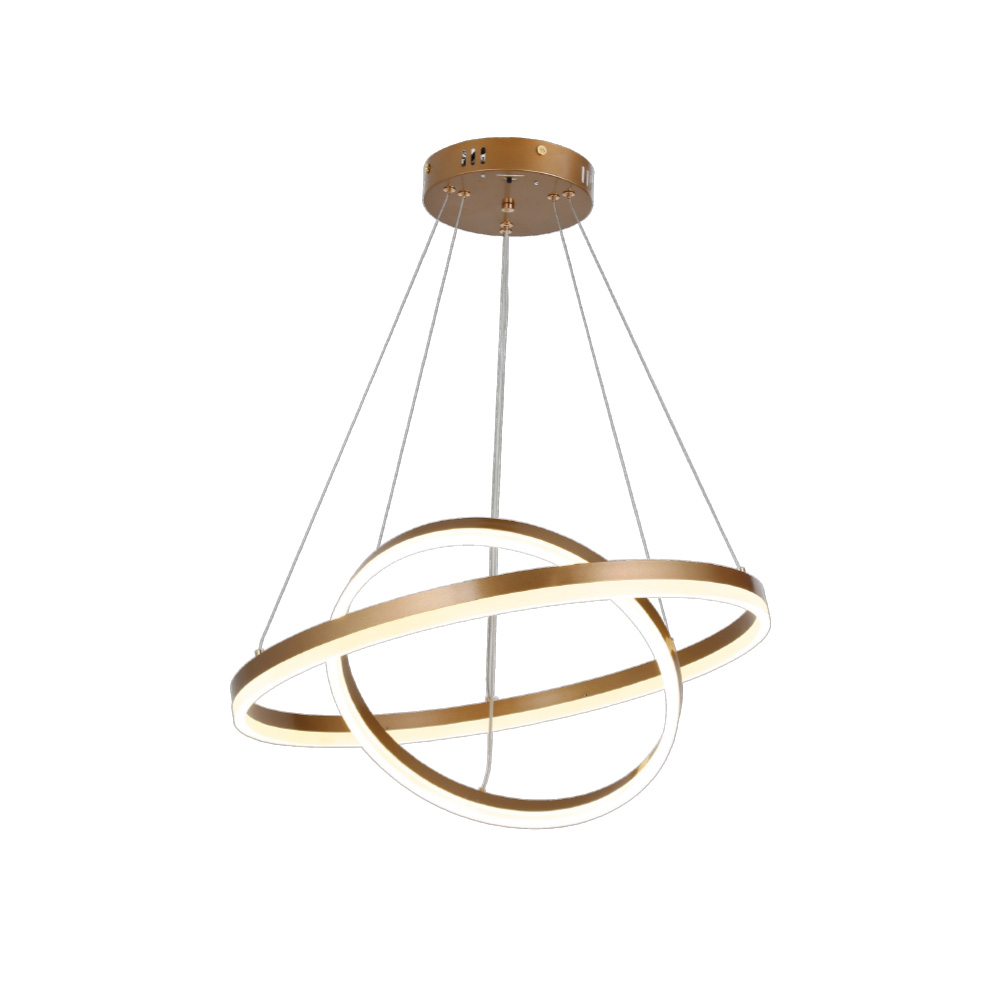 Inlight Κρεμαστό φωτιστικό LED 58W 3CCT (by switch on base) D:60cm (6095-B-Golden)