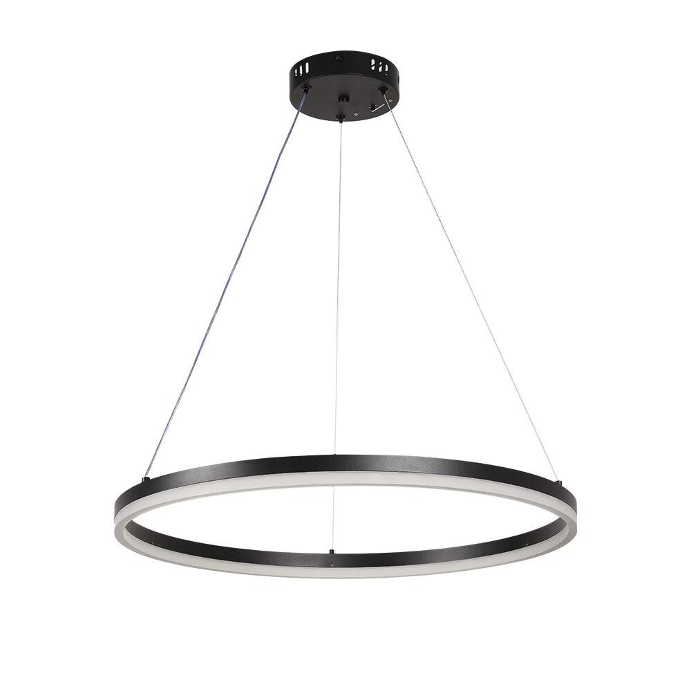 InLight Κρεμαστό φωτιστικό LED 45W 3CCT (by switch on base) D:60cm (6095-C-Black)