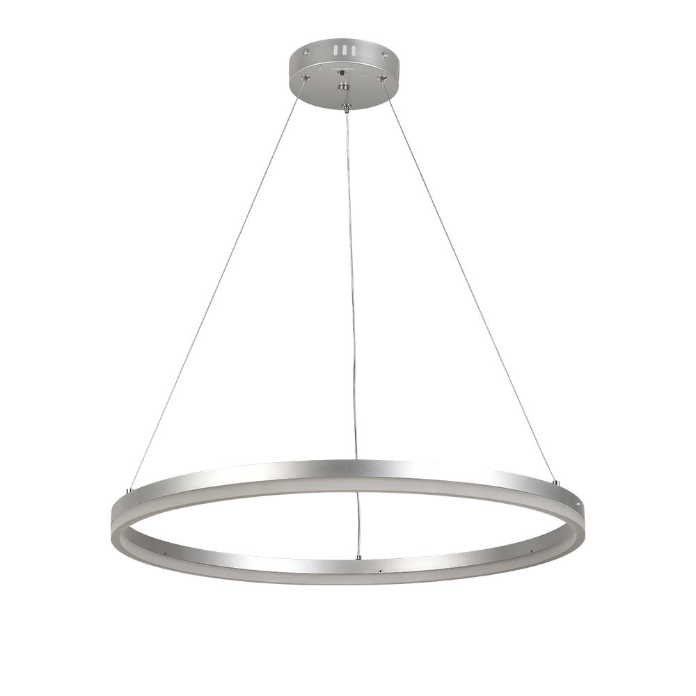 Inlight Κρεμαστό φωτιστικό LED 45W 3CCT (by switch on base) D:60cm (6095-C-Silver)