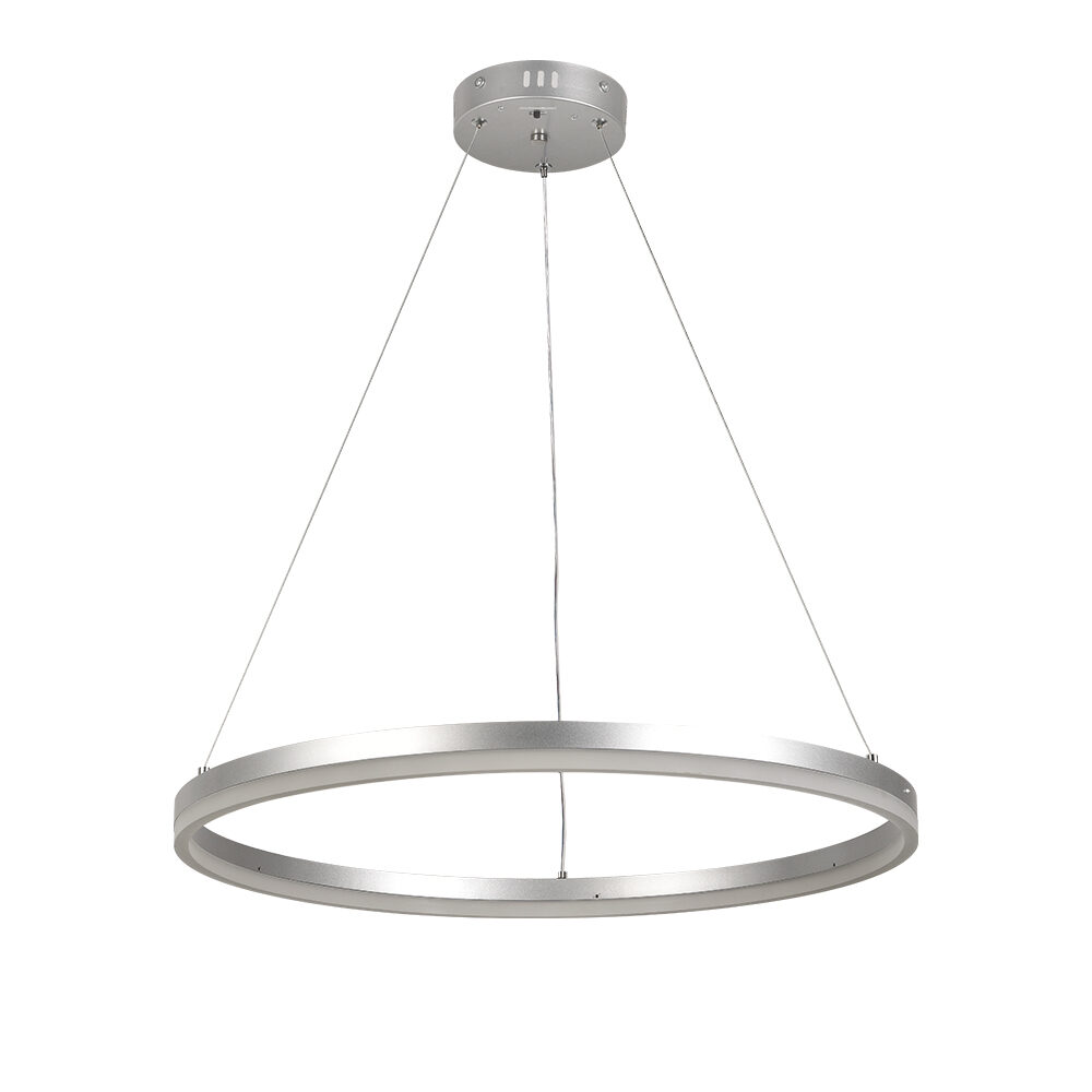 Inlight Κρεμαστό φωτιστικό LED 45W 3CCT (by switch on base)  D:60cm (6095-C-Silver)
