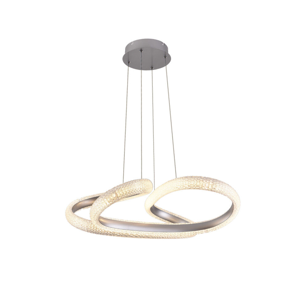 Inlight Κρεμαστό φωτιστικό LED 40W 3CCT (by switch on base) σε χρώμιο D:60cm (6101-Chrome)