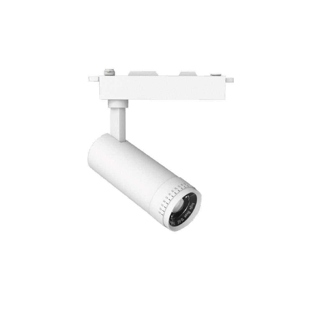 InLight Σποτ μονοφασικής ράγας LED 20W 3CCT με επιλογή εναλλαγής μοιρών σε λευκή απόχρωση D:5.8cmX15,2cm (Τ1-06300-White)