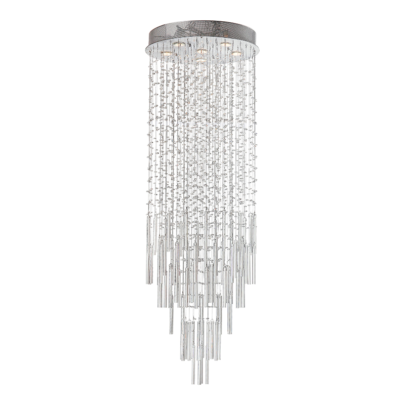 Artekko Artekko Crystal Κρεμαστό Φωτιστικό με 6 Λάμπες Διάφανο Κρύσταλλο (60x60x150)cm 023-3036