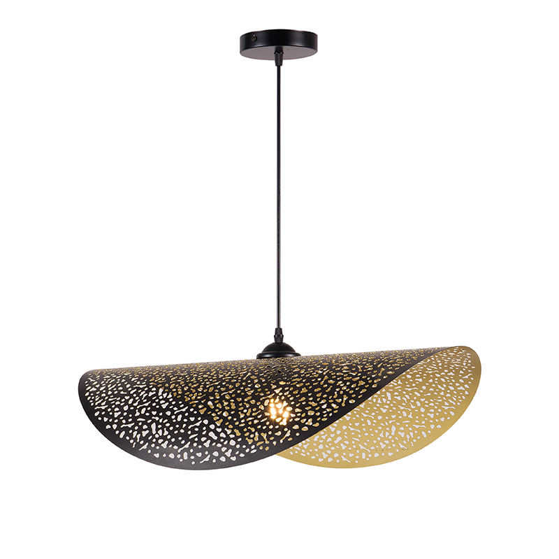 Artekko Artekko Hat Φωτιστικό Μεταλλικό Μαύρο/Χρυσό (60x40x20)cm 023-3039
