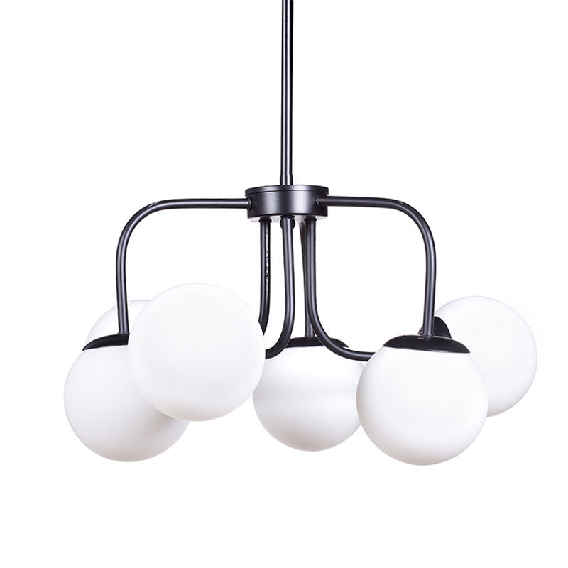 Artekko Artekko Tube Φωτιστικό 6φωτο Μεταλλικό Μαύρο (50x50x60)cm 023-3076