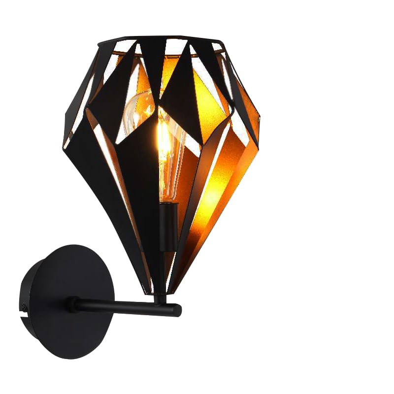 Artekko Artekko Diamond Μεταλλική Μαύρη Απλίκα (E27) 023-3225