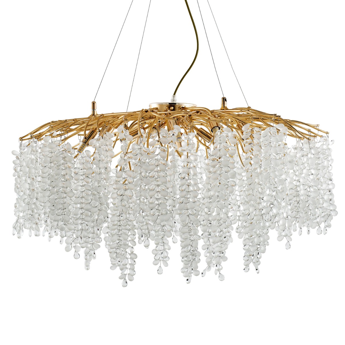 Artekko Artekko Chandelier Aura Πολυέλαιος 15φωτος G9 με Διάφανα Κρύσταλλα (80x80)cm 023-3244