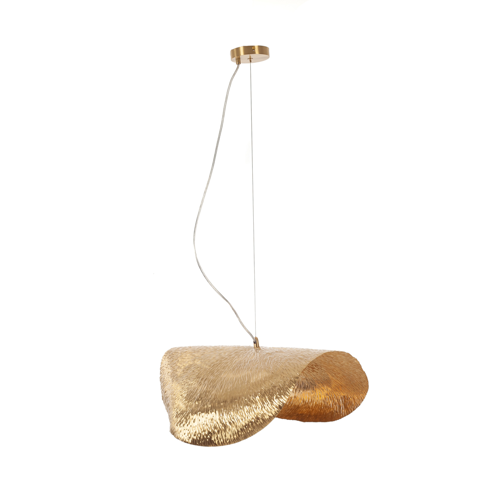 Artekko Artekko Pure Copper Φωτιστικό Οροφής Μονόφωτο (Ε27) από Καθαρό Χαλκό Χρυσαφί (68x38x25)cm 023-3311