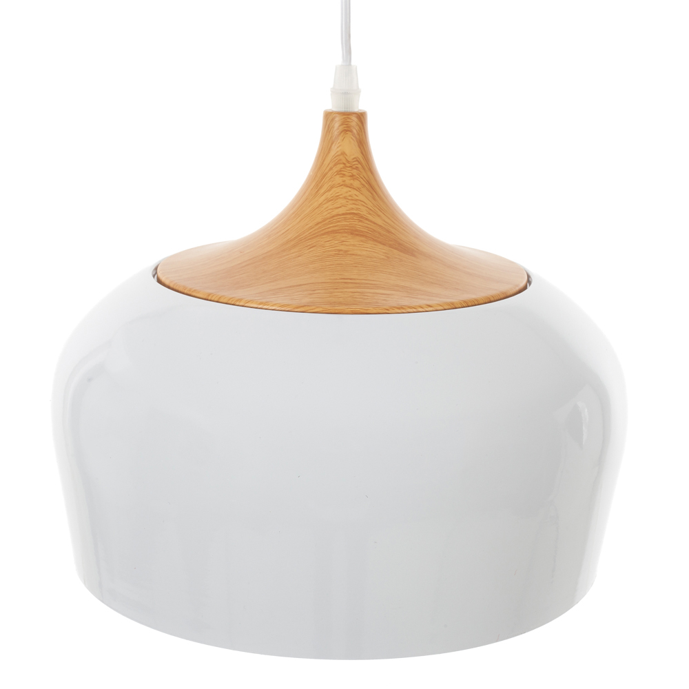Artekko Artekko Aluminum Φωτιστικό Οροφής Μονόφωτο (Ε27) Λευκό Αλουμίνιο/Ξύλο (31x31x20)cm 023-3320