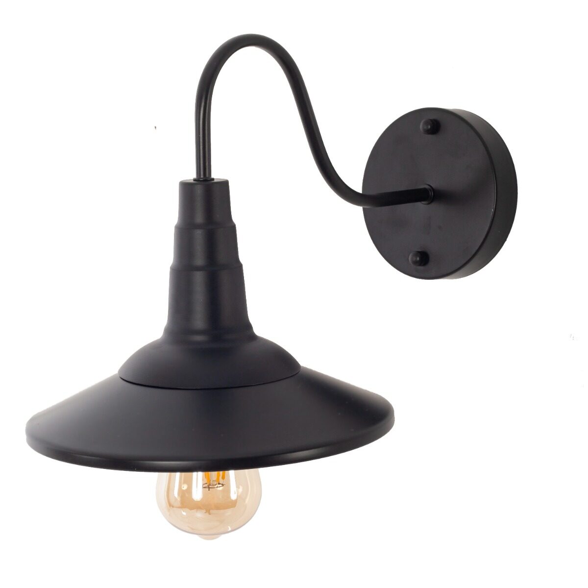 Artekko Artekko Aluminum Φωτιστικό Απλίκα Μονόφωτο (Ε27) Μαύρο με Καθρέφτη (29x29x46)cm 023-3325