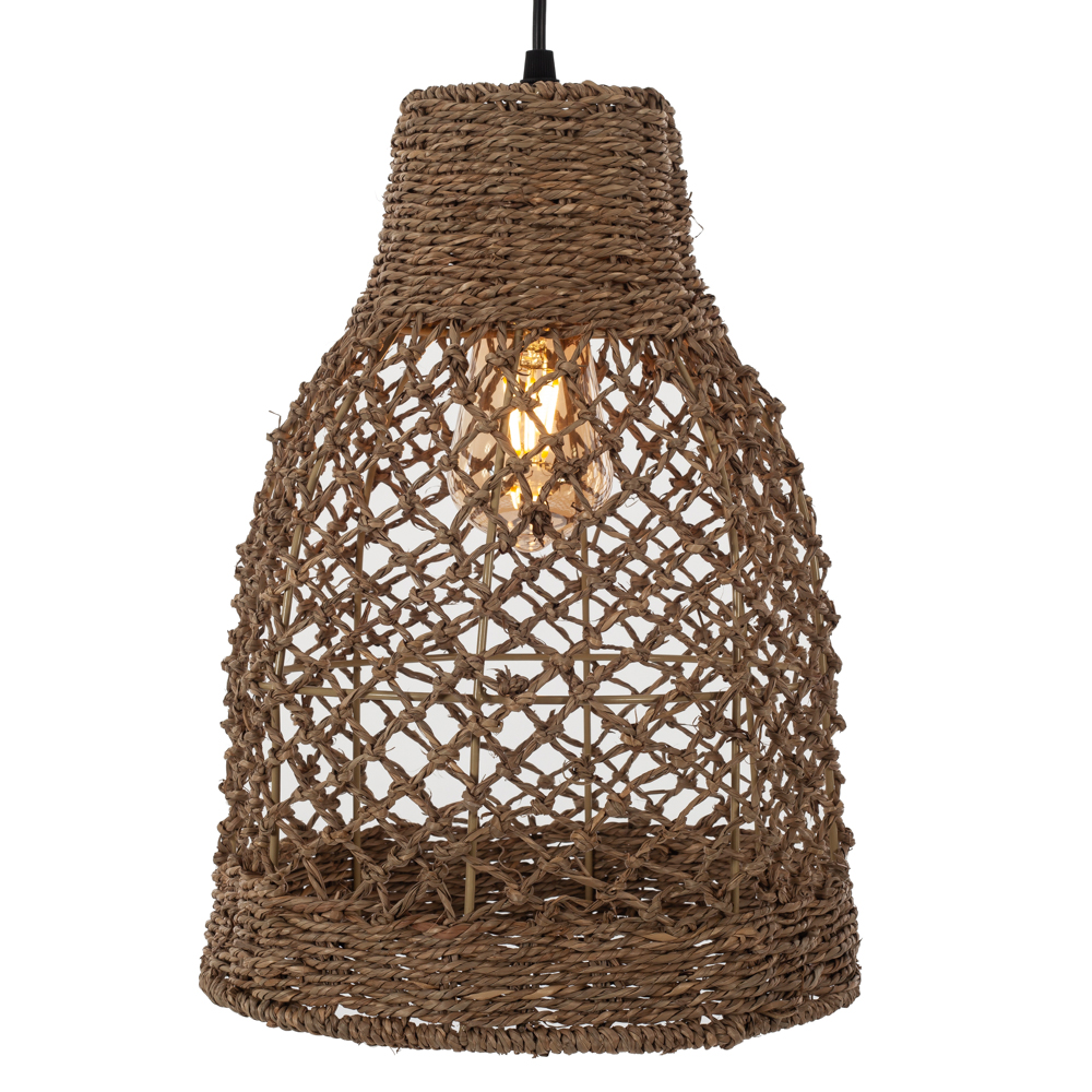 Artekko Artekko Bamboo Φωτιστικό Οροφής Μονόφωτο (Ε27) Φυσική Απόχρωση (36x36x40)cm 023-3352