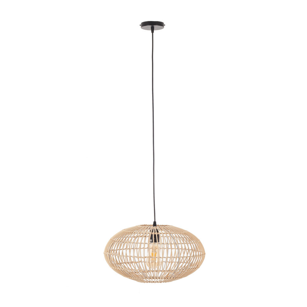 Artekko Artekko Bamboo Φωτιστικό Οροφής Μονόφωτο (Ε27) Φυσική Απόχρωση (45x45x25)cm 023-3354