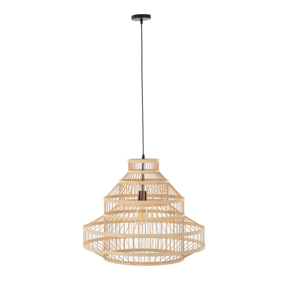 Artekko Artekko Bamboo Φωτιστικό Οροφής Μονόφωτο (Ε27) Φυσική Απόχρωση (70x70x55)cm 023-3360