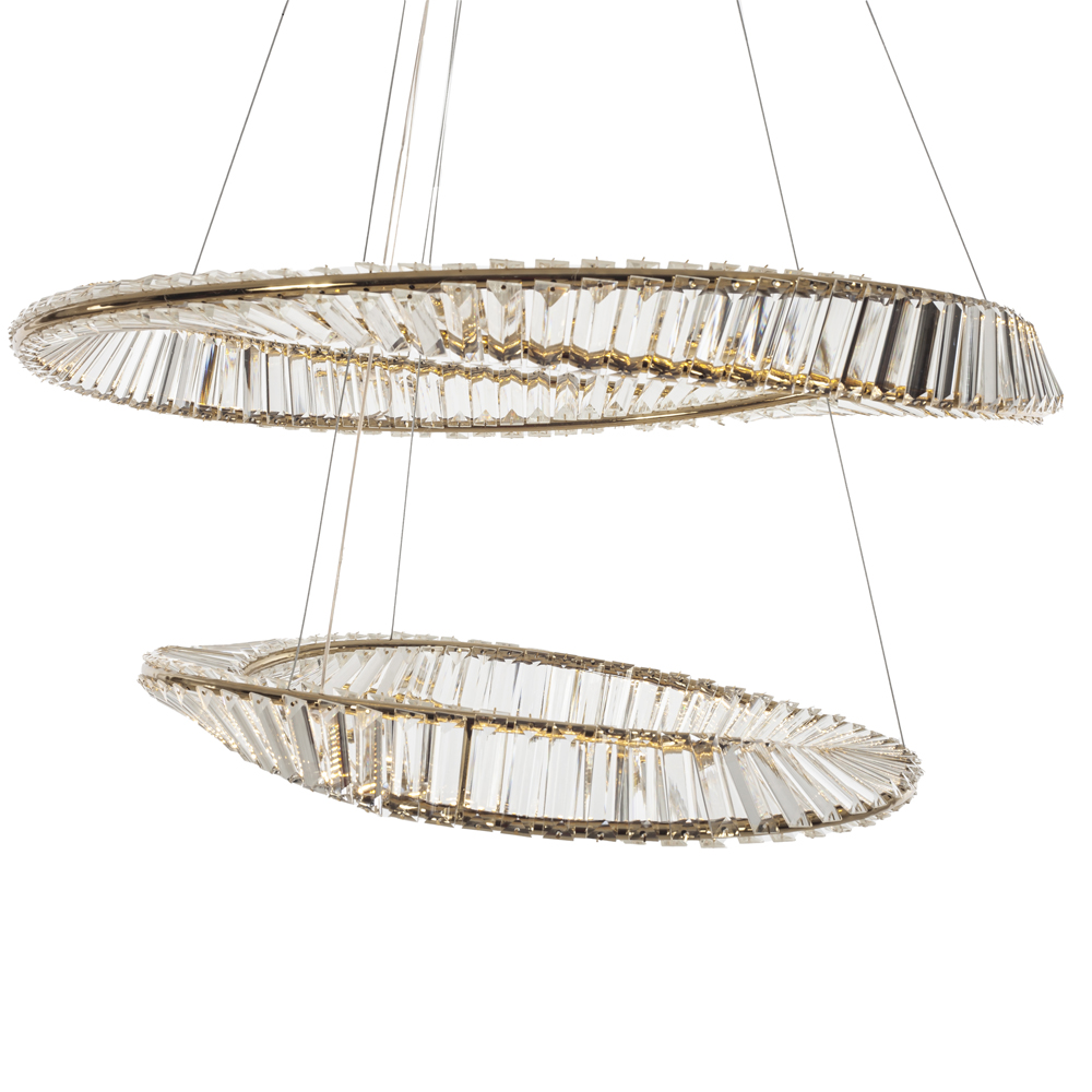 Artekko Artekko Iron Φωτιστικό Οροφής LED Χρυσό Μεταλλικό με Κρύσταλλα (60x60x20)cm 15w 3000K 023-3369