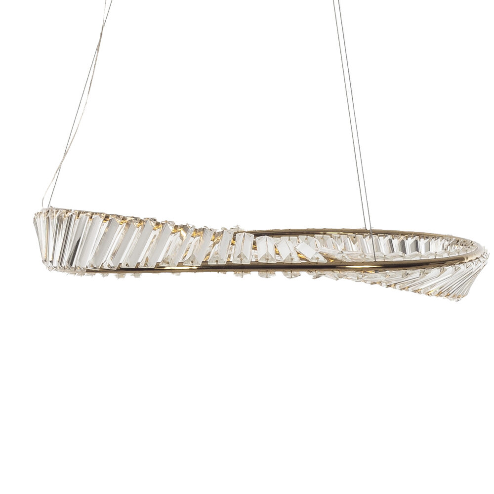 Artekko Artekko Iron Φωτιστικό Οροφής LED Χρυσό Μεταλλικό με Κρύσταλλα (60x60x20)cm 4w 3000K 023-3370
