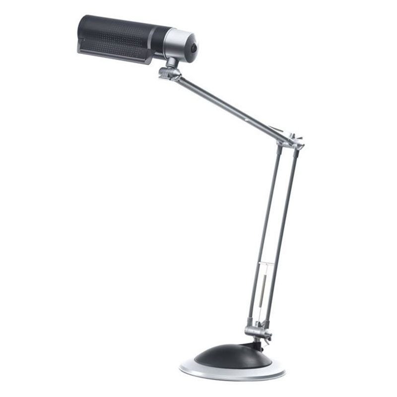 Artekko Artekko Ludwig Μεταλλικό Γκρι Επιτραπέζιο Φωτιστικό Γραφείου (E27) (20x20x80)cm 024-0017