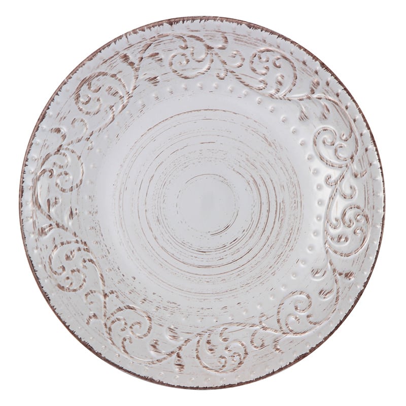 Artekko Artekko Rustic Crea Λευκό Κεραμικό Πιάτο Φαγητού (27.94x27.94x3.1)cm 0275-CREA