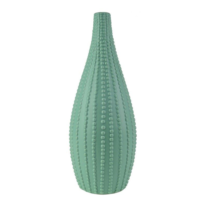 Artekko Artekko Castaway Διακοσμητικό Κεραμικό Πράσινο Βάζο 38cm 0713-LGRE