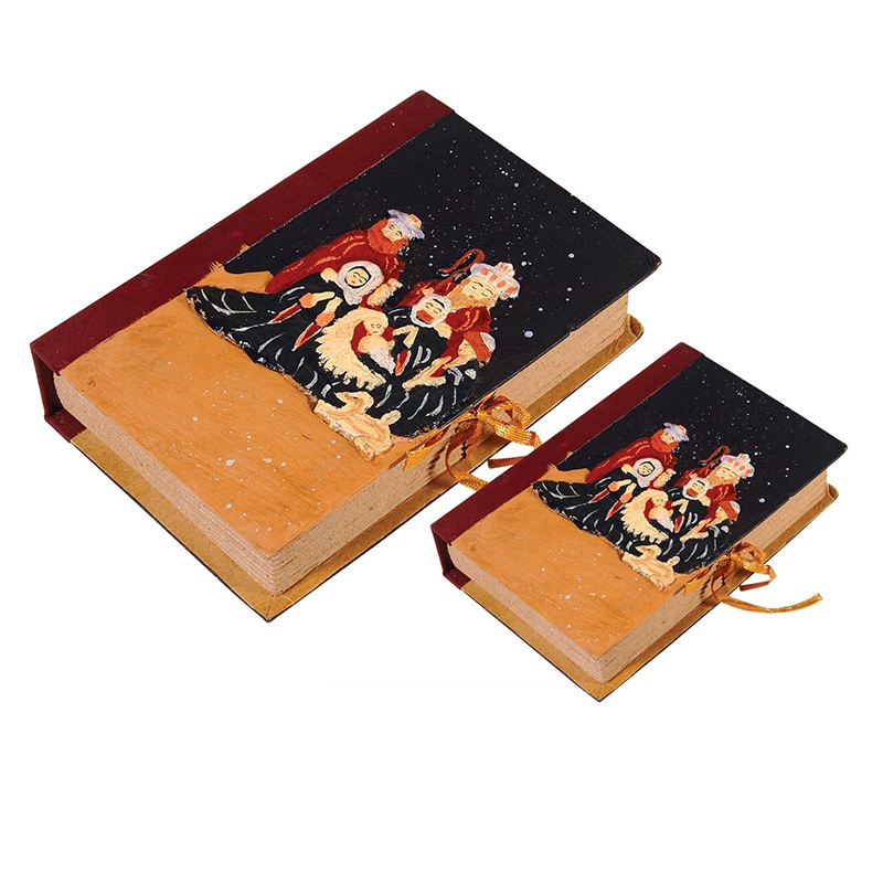Artekko Artekko Book Πολύχρωμα Διακοσμητικά Χάρτινα Βιβλία με Αποθηκευτικό Χωρο 2pcs 127-0827