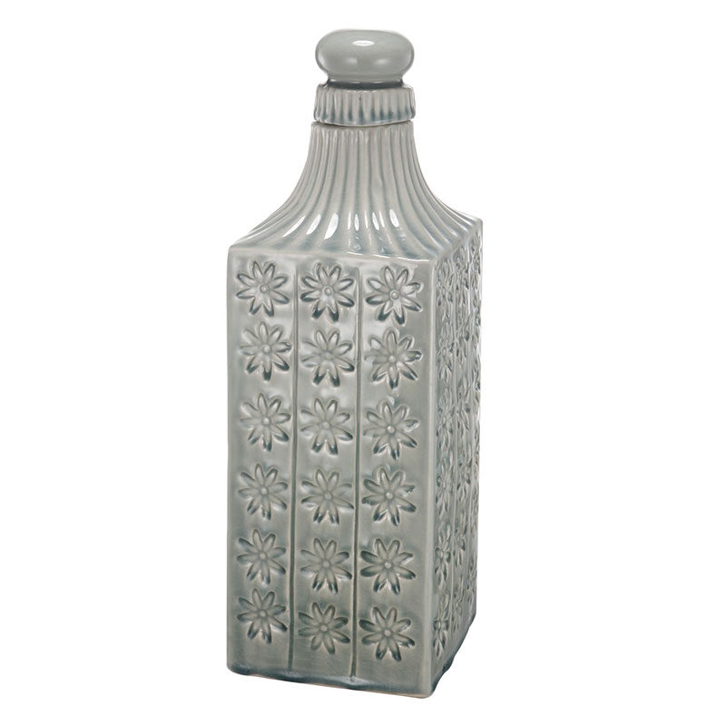 Artekko Artekko Jar Δοχείο Διακοσμητικό Κεραμικό σε Απόχρωση της Μέντας (14.5x14.5x38.5)cm 200-3199