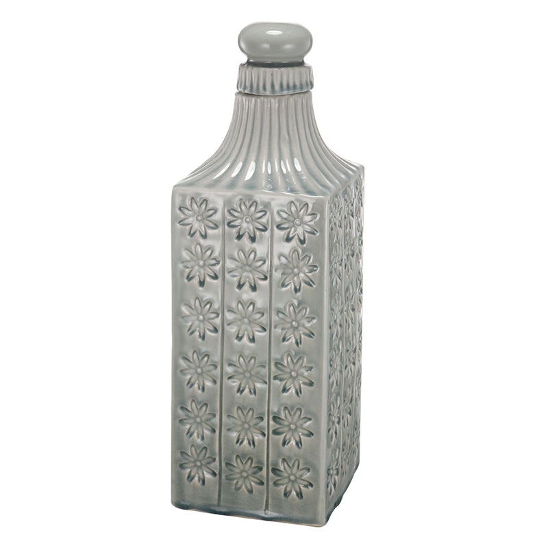 Artekko Artekko Jar Δοχείο Διακοσμητικό Κεραμικό σε Απόχρωση της Μέντας (14.5x14.5x38.5)cm 200-3199