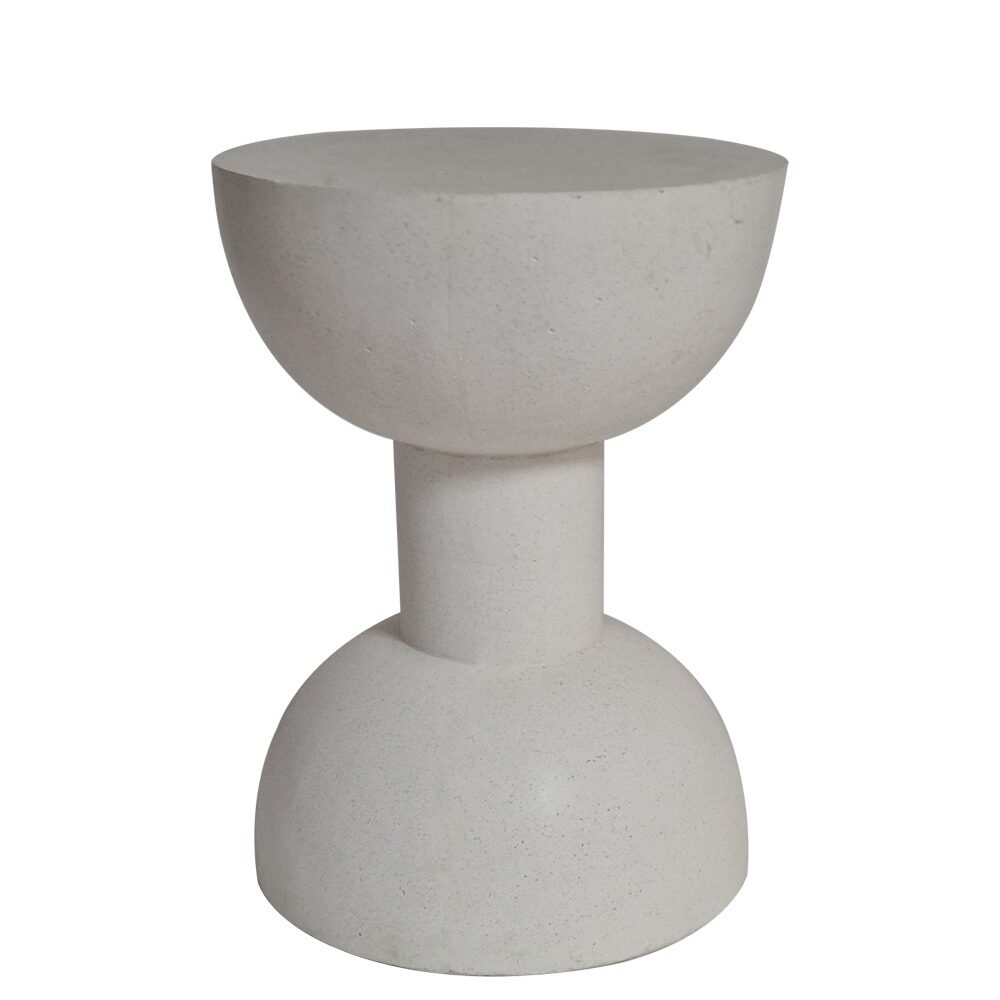 Artekko Artekko Solid Λευκό Βοηθητικό Τραπέζι από Terrazzo (51x51x70)cm 201-0492