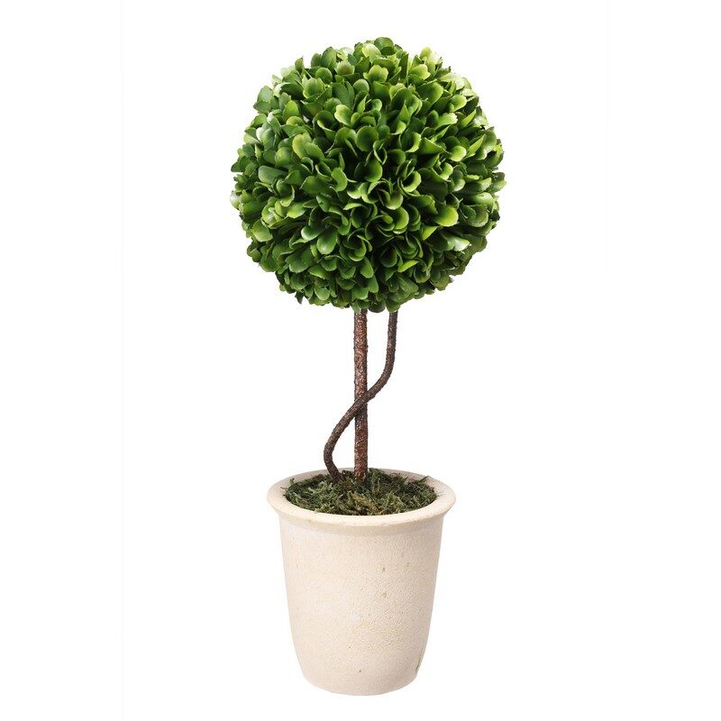 Artekko Artekko Boxwood Τεχνητός Πύξος σε Γλαστράκι Πλαστικό Πράσινο Μπεζ (15x15x36)cm 29397