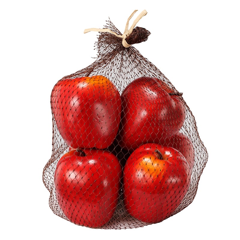 Artekko Artekko Fruit Διακοσμητικά Τεχνητά Μήλα Πλαστικά Κόκκινα (20.3x20.3x12.7)cm 6pcs 29987