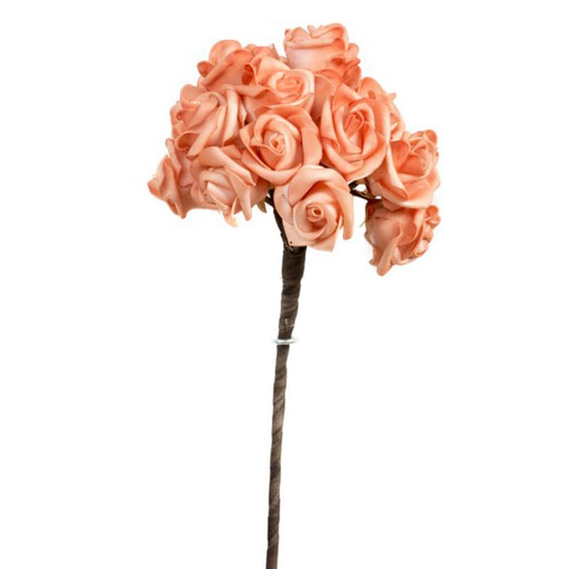 Artekko Artekko Roses Bouquet Μπουκέτο με Τεχνητά Τριαντάφυλλα Λάτεξ Πορτοκαλί (14x14x65)cm 304-2047